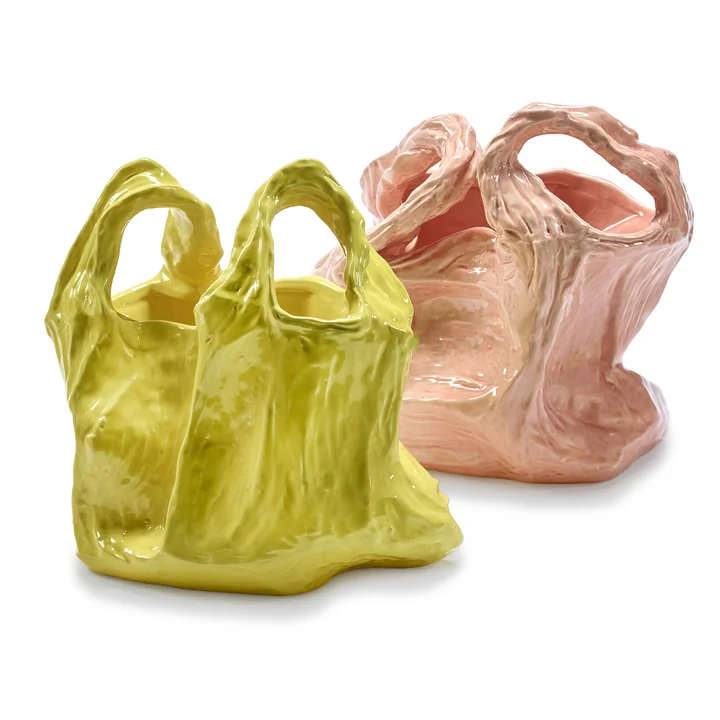 Serax - Gala Vase, S, jaune et L, rose