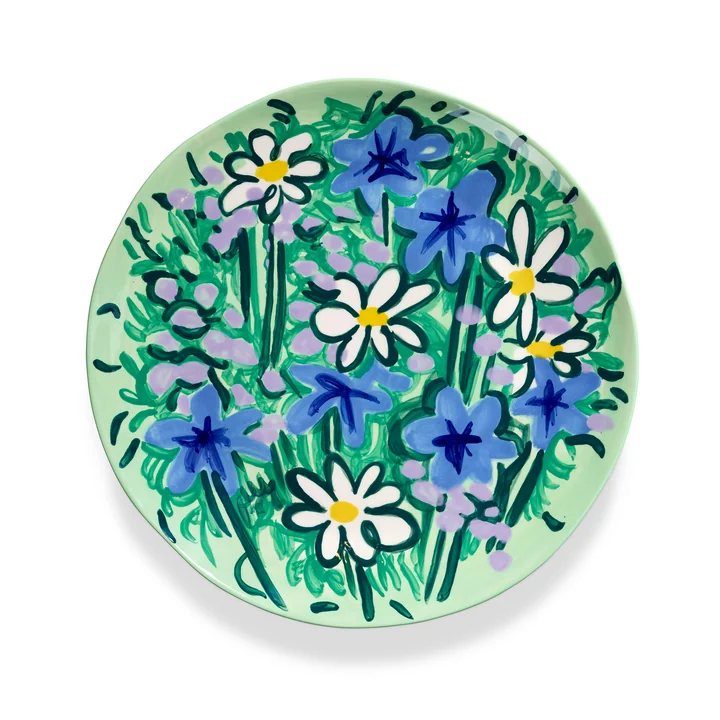 Serax - Serving Spring Plateau de service, vert / bleu