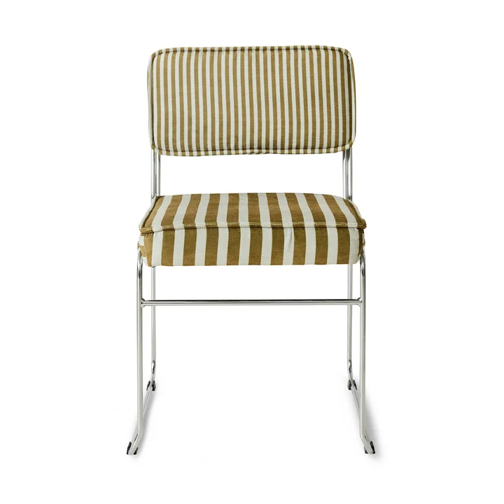 HKliving - Endless Chaise de salle à manger, stripe / sunflower