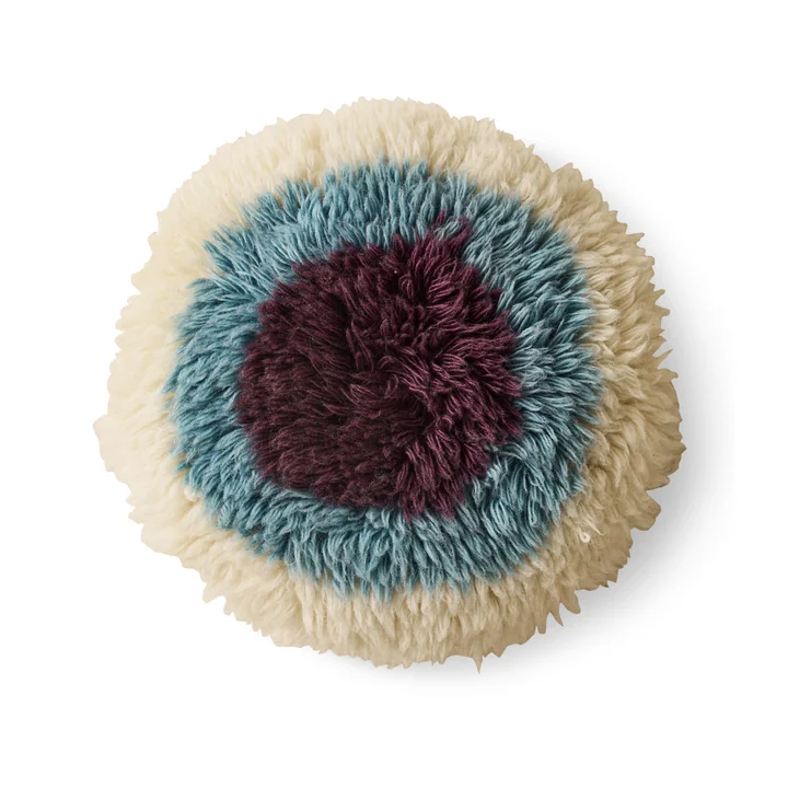 HKliving - Fluffy Coussin, Ø 40 cm, eye catcher
