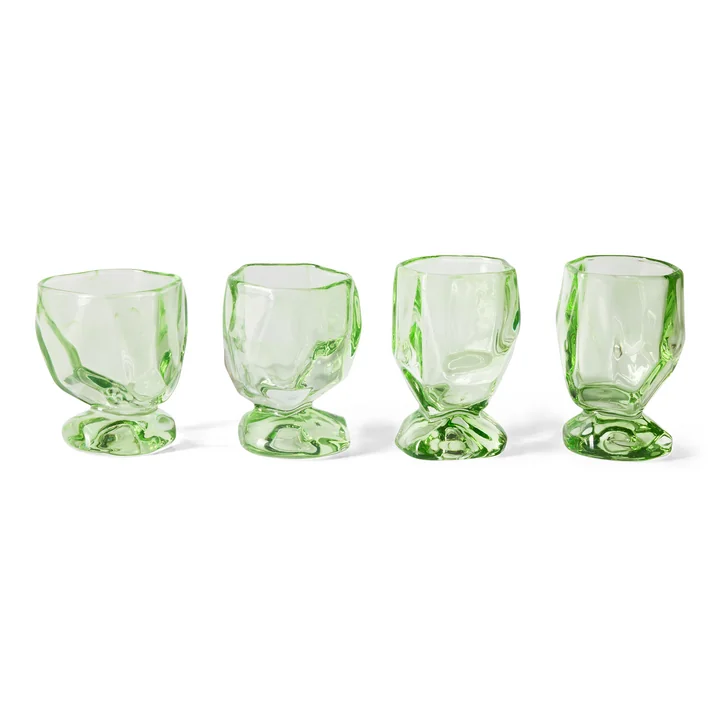 HKliving - Verres, peridot (set de 4)