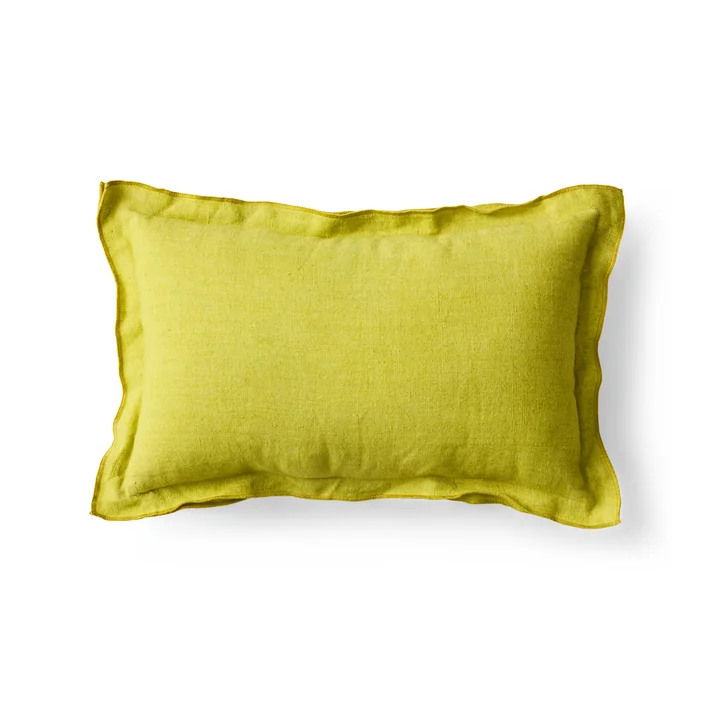 HKliving - Coussin en lin, 50 x 30 cm, lemongrass