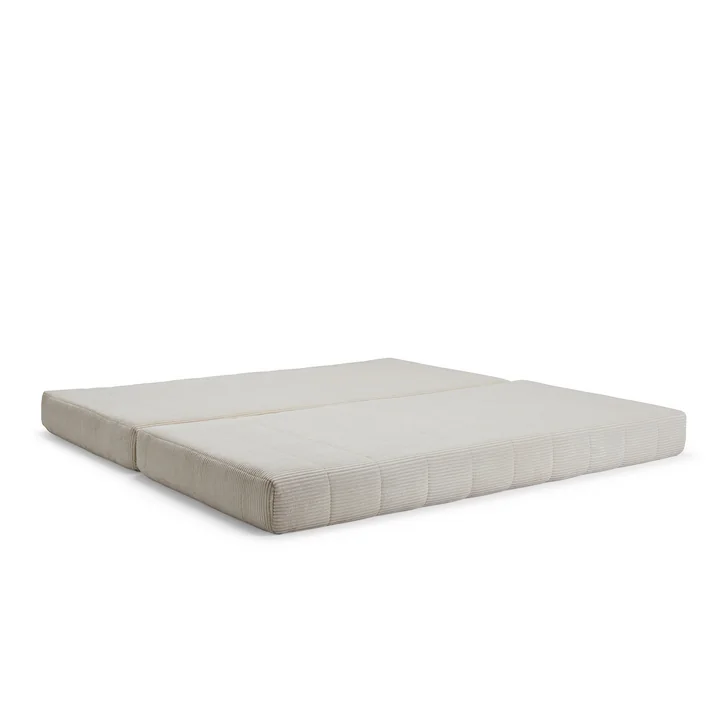 Innovation Living - Cozypad Canapé-lit, 2 coussins de dossier en L, ivory (tissu 594 Corduroy)