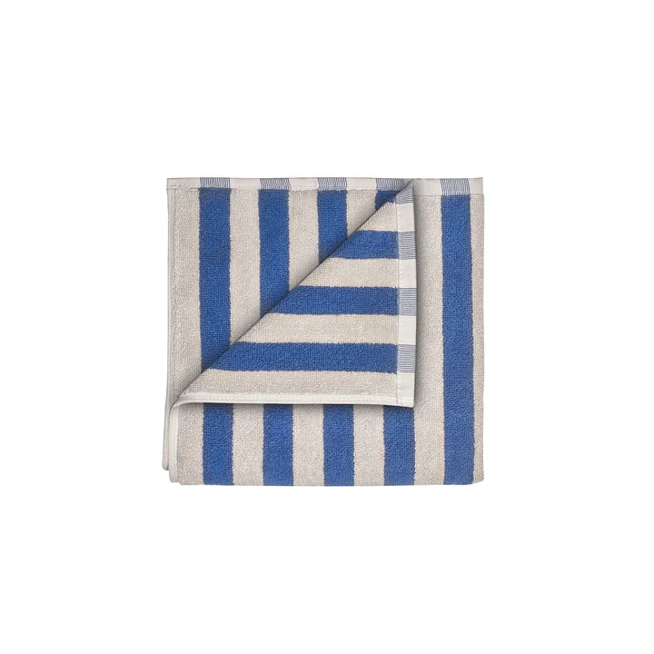 Blomus - Arto Serviette 100 x 50 cm, rayures larges, moonbeam / mazarine blue