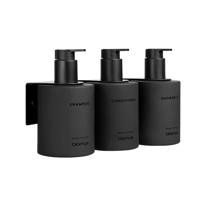 Blomus - Kirei Set de bouteilles en verre, 3x 350 ml, smoke (à visser)