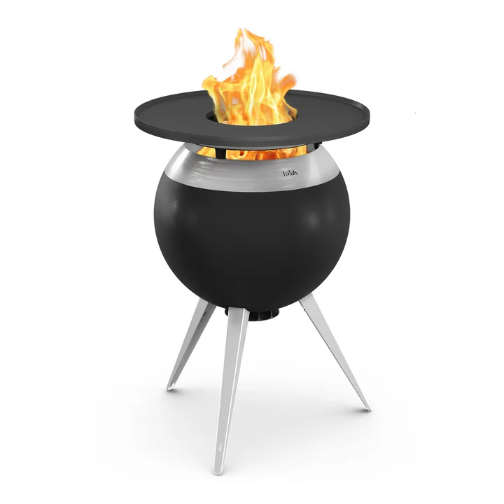 höfats - MOON 55 Set de grillades plancha haut, acier inoxydable / noir