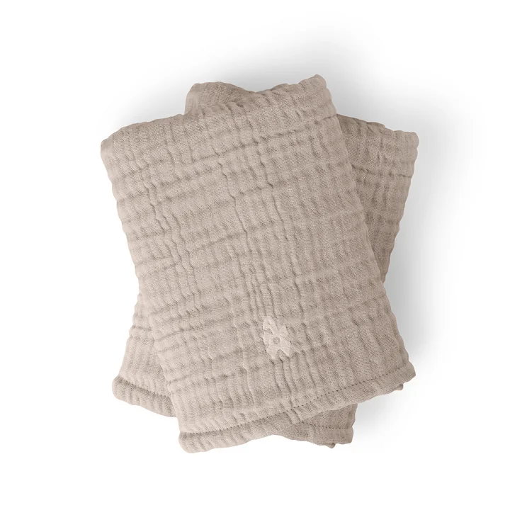 Sebra - Matelas à langer en mousseline 6 plis, beige (lot de 2)