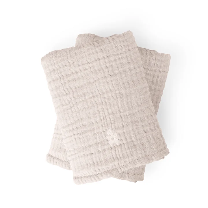 Sebra - Matelas à langer en mousseline 6 plis, rose (lot de 2)