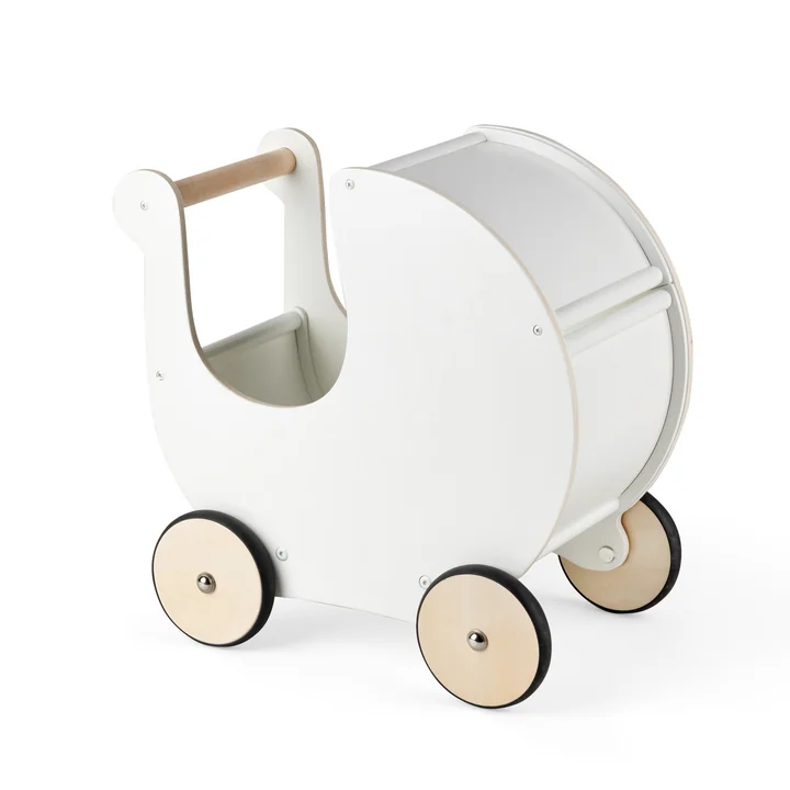 Sebra - Poussette pour poupées en bois, classic white