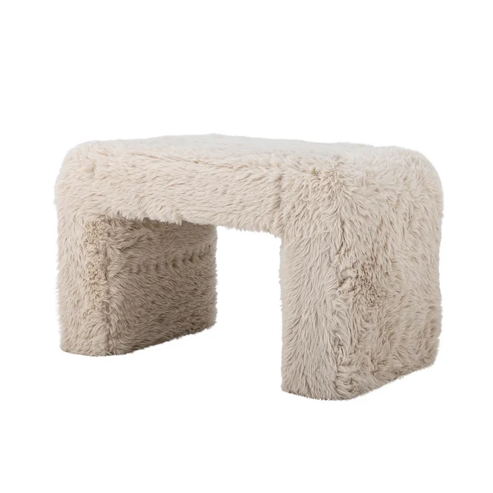 Bloomingville - Bobbie Tabouret, Fluffy, beige