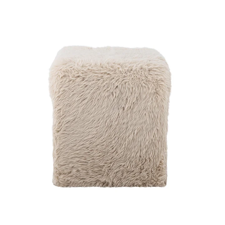 Bloomingville - Bobbie Tabouret, Fluffy, beige