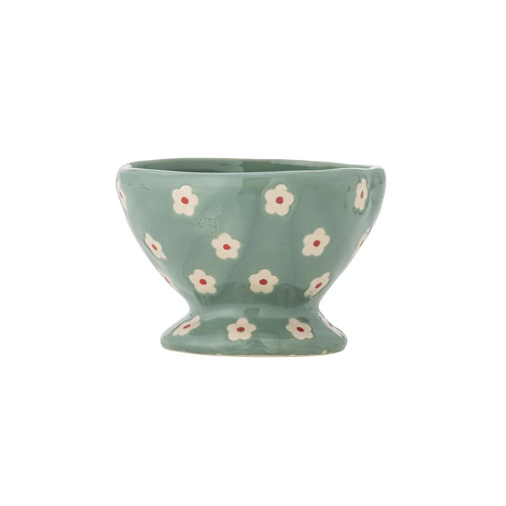 Bloomingville - Nini coupe, Ø 9 x H 6,5 cm, fleur, bleu