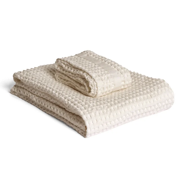 The Organic Company - Big Waffle Serviette de bain, Gift Set, stone