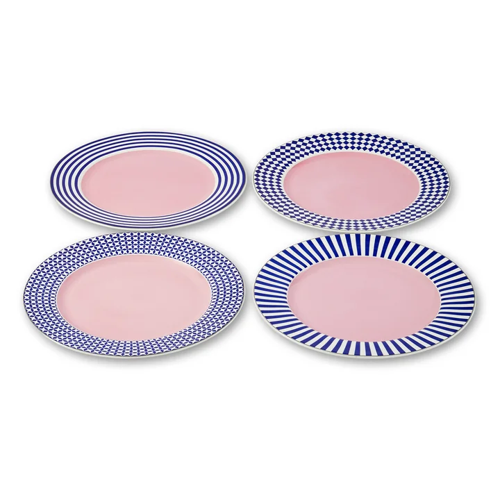 POLSPOTTEN - Aunty Dinner Plates, Ø 27 cm, set de 4 pièces