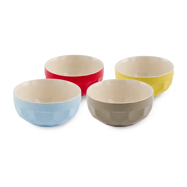 POLSPOTTEN - Polygon Set de 4 bols à déjeuner, multicolore