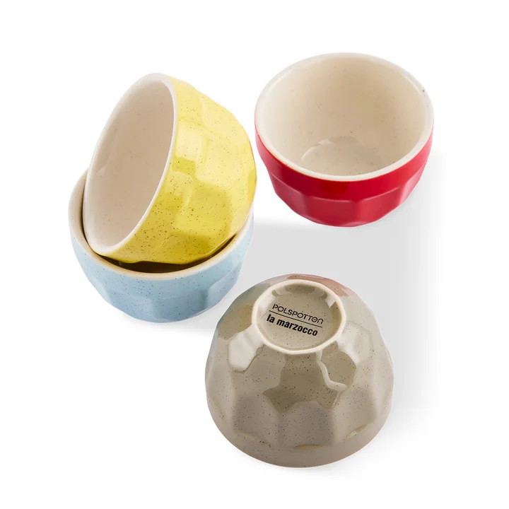 POLSPOTTEN - Polygon Set de 4 tasses, Cappuccino