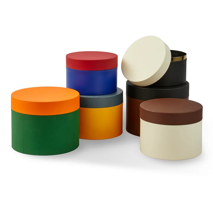 POLSPOTTEN - Round Metal Caps And Jars Boîte à provisions, set de 3 pièces