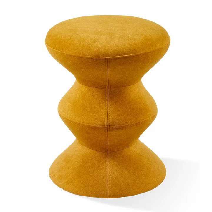 POLSPOTTEN - Tabouret Zig Zag Soft, jaune