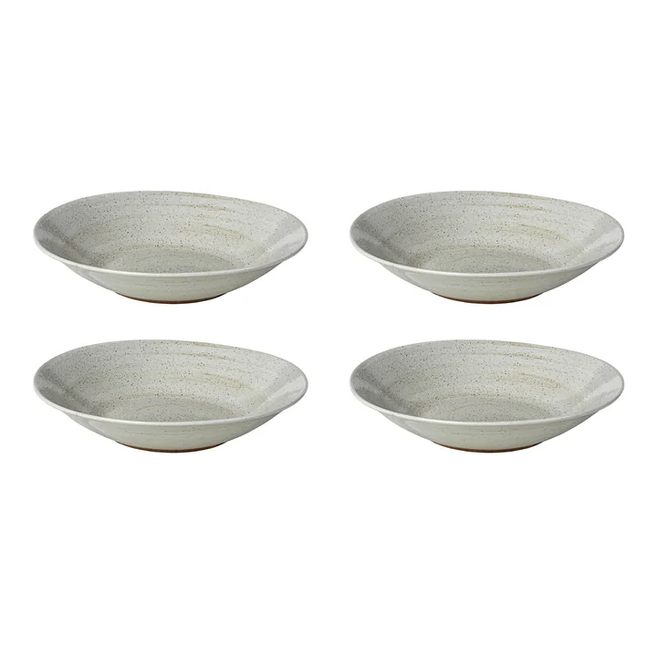 Broste Copenhagen - Assiettes creuses « Grød », Ø 22 x H 5 cm, couleur sable (lot de 4)