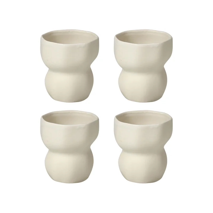 Broste Copenhagen - Tasses « Limfjord », 200 ml, beiges (lot de 4)