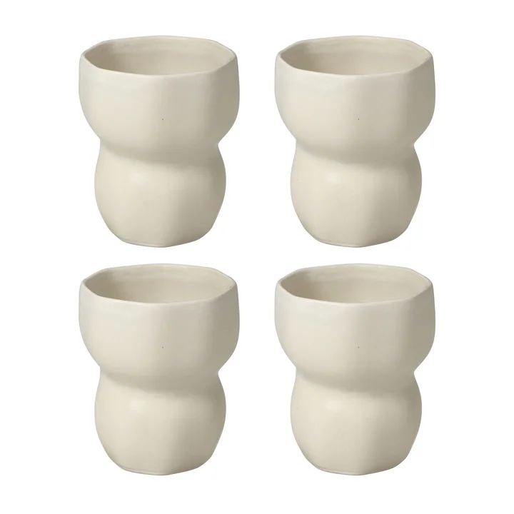 Broste Copenhagen - Tasses « Limfjord », 350 ml, beiges (lot de 4)