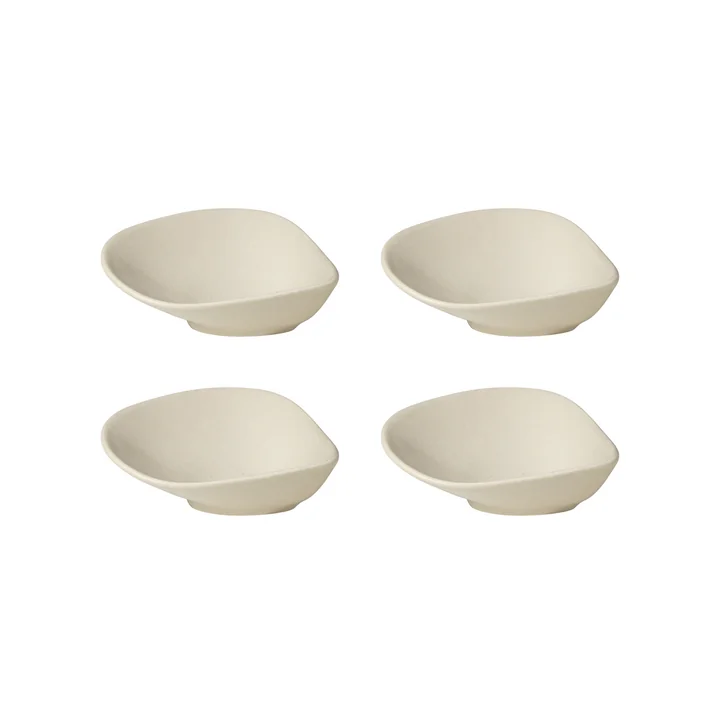Broste Copenhagen - Assiettes « Limfjord », 10,6 x 10 cm, beige (lot de 4)
