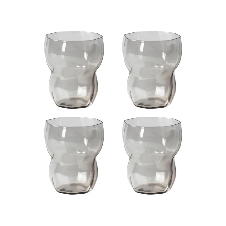 Broste Copenhagen - Verre à boire « Limfjord », 250 ml, gris clair (lot de 4)