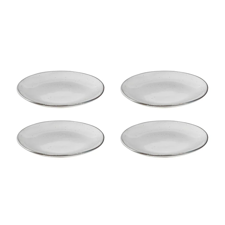 Broste Copenhagen - Assiettes à dessert « Nordic Sand », Ø 20 x H 2,2 cm (lot de 4)