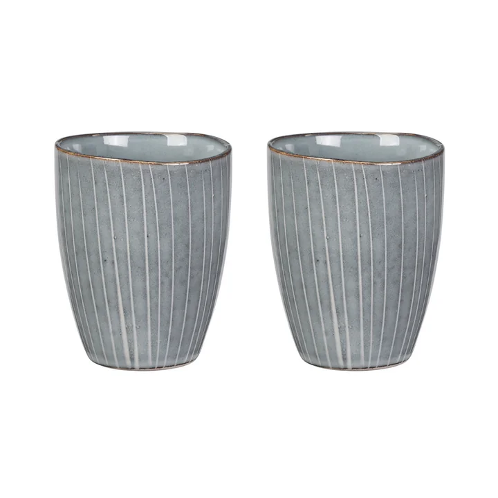 Broste Copenhagen - Tasses sans anse « Nordic Sea », 25 cl (lot de 2)