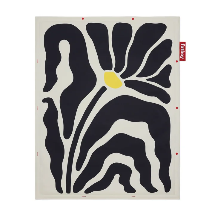 Fatboy - Flying Carpet, 180 x 140 cm, crème botanique / noir