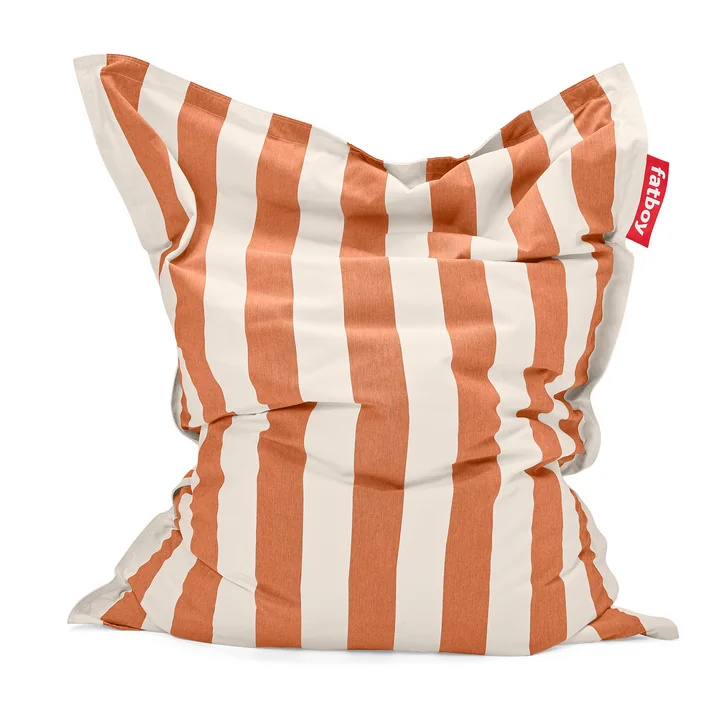 Fatboy - Housse d'extérieur pour Original Pouf, orange crème rayé