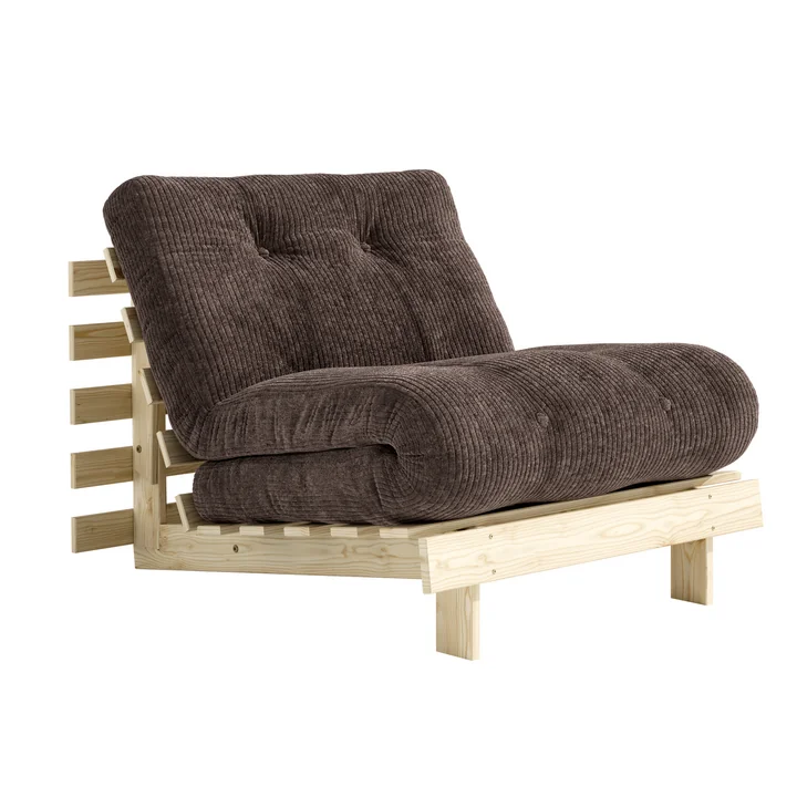 Karup - Roots Fauteuil-lit 90 cm, pin naturel / dark cocoa (551)