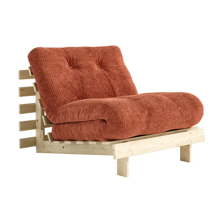 Karup - Roots Fauteuil-lit 90 cm, pin naturel / rétro orange (552)