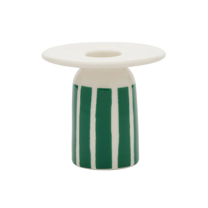 Marimekko - Bougeoir « Piccolo », blanc et vert