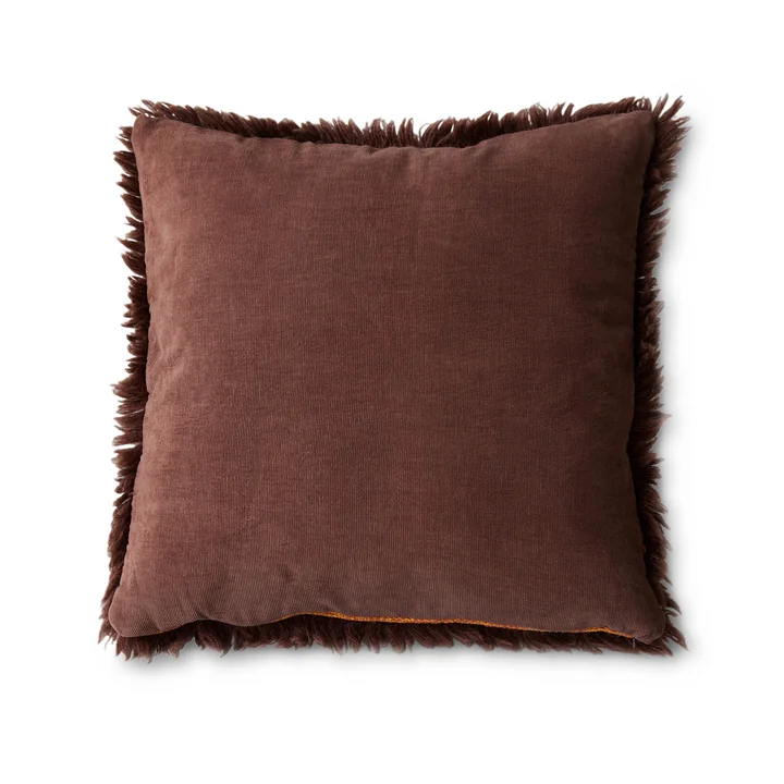 HKliving - Coussin « Fluffy », 55 x 55 cm, Horizon