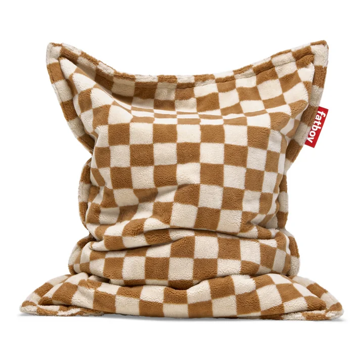 Fatboy - Pouf Original Slim Teddy, couleur amande crème