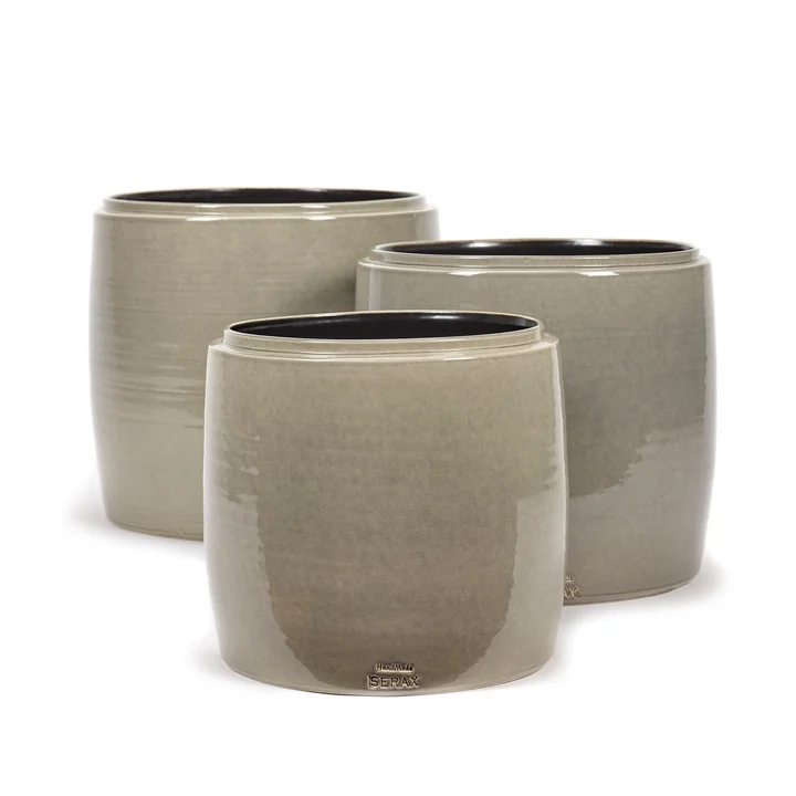 Serax - Abat-jours émaillés « Blumentopf » d' Serax , L, gris