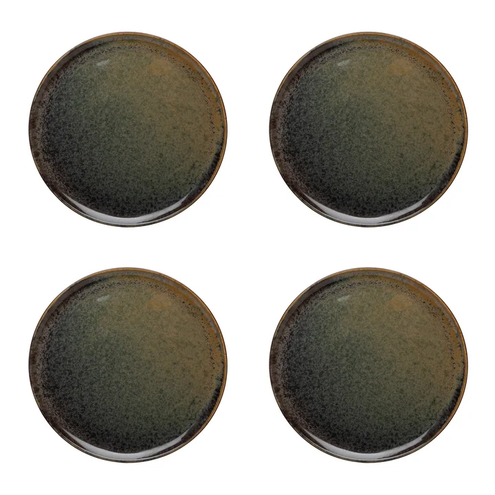 Serax - Assiettes Surface, Ø 24 cm, gris indi (lot de 4)