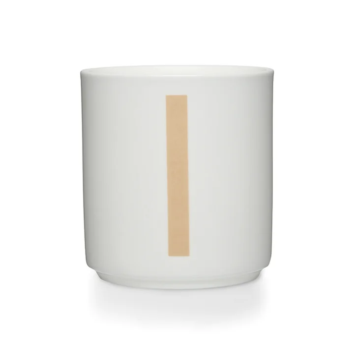 Design Letters - Tasse en porcelaine AJ I, beige / blanc