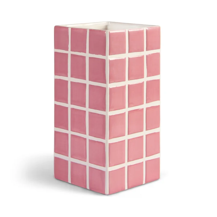& klevering - Vase « Tile », rose