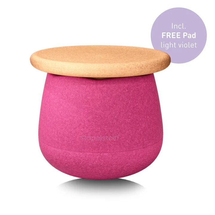 Stapelstein® - Dynamic small, fleurs (avec coussin violet clair OFFERT)