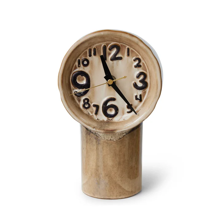 HKliving - Montre rétro en céramique, couleur crème