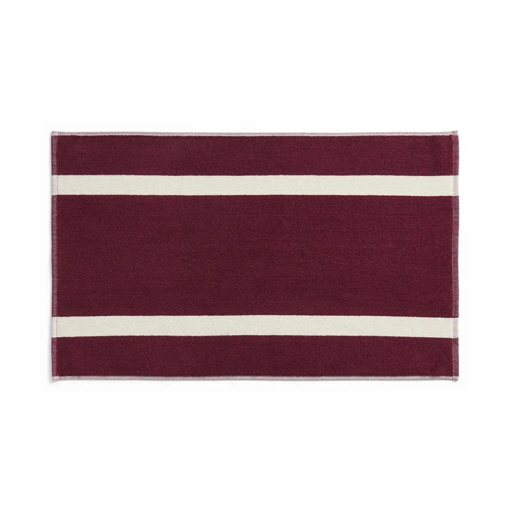 HAY - Tapis de bain « Stripe », 50 x 80 cm, bordeaux