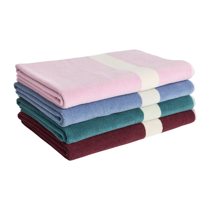 HAY - Serviette de bain « Stripe », 100 x 150 cm, bleu poudré