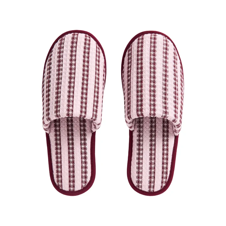 HAY - Chaussons « Waffle », rayures rose vif