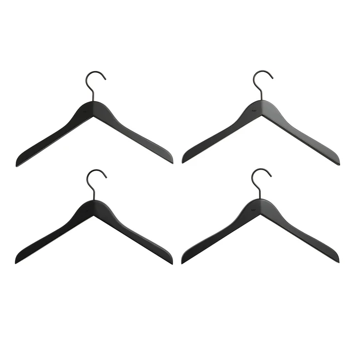 HAY - Cintres « Smooth » slim, noirs (lot de 4)