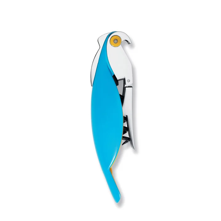 Alessi - tire-bouchon Parrot , bleu
