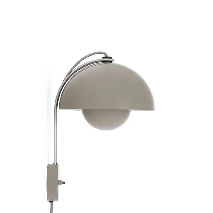 L'applique murale Flowerpot VP8 de & Tradition en gris beige
