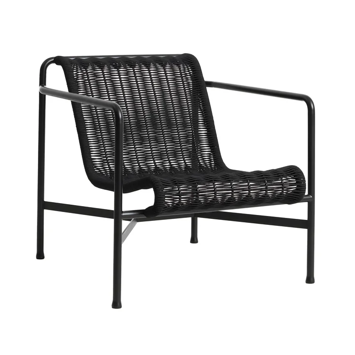 HAY - Palissade Cord Lounge Chair Low, anthracite