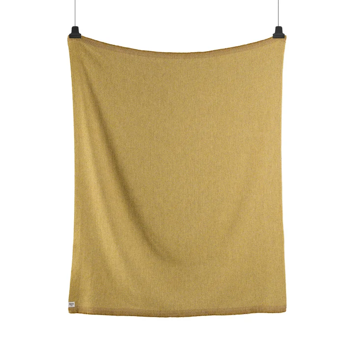 Røros Tweed - Une couverture en laine 200 x 150 cm, ocre